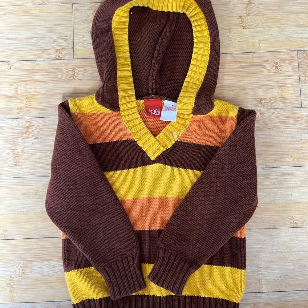 Small Paul Striped Hooded Sweater